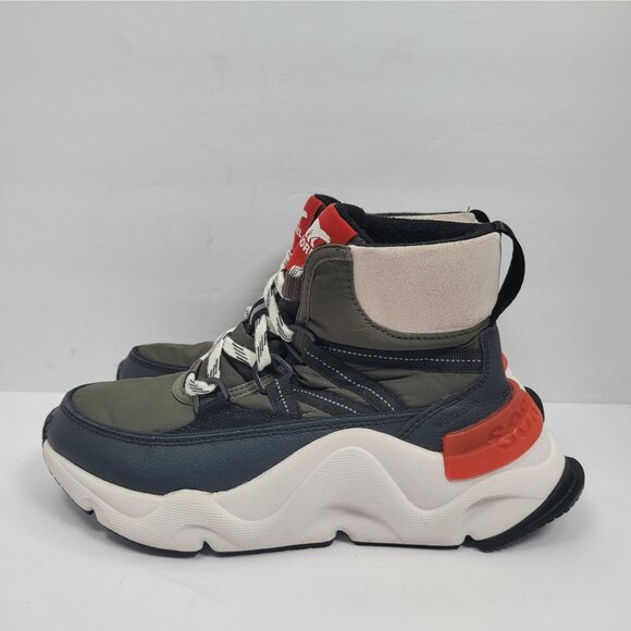 Sorel Kinetic Rnegd Women's Olive Black Waterproof Shoes NL4593-326 US Size 5.5 - Picture 2 of 10